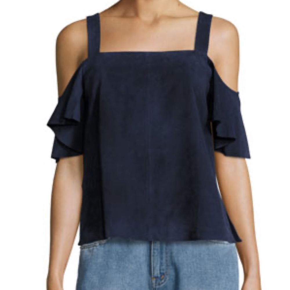 Robert Rodriguez suede leather top